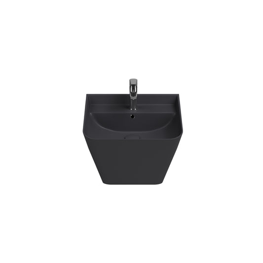 Sott Aqua Asma Monoblok Lavabo 50 cm Siyah