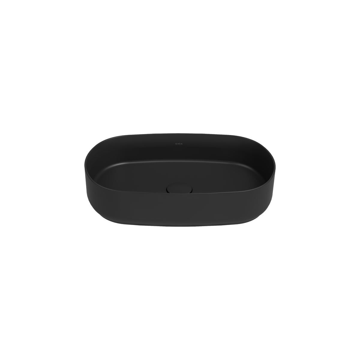 Infinity Tezgah Üstü Lavabo 55 cm Mat siyah