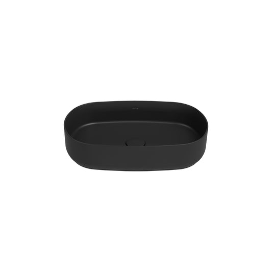 Infinity Tezgah Üstü Lavabo 55 cm Mat siyah