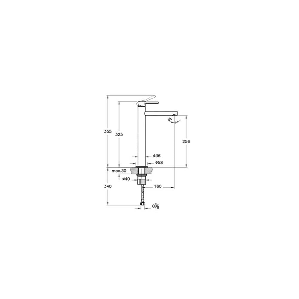 VitrA Origin Yüksek Lavabo Bataryası Krom A42558